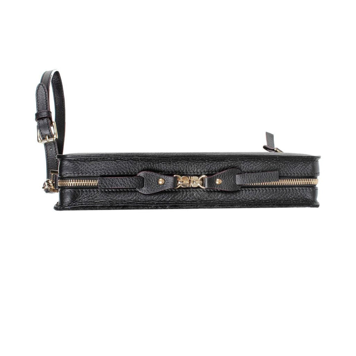 ASCOT PYTHON PRINT BAG BLACK