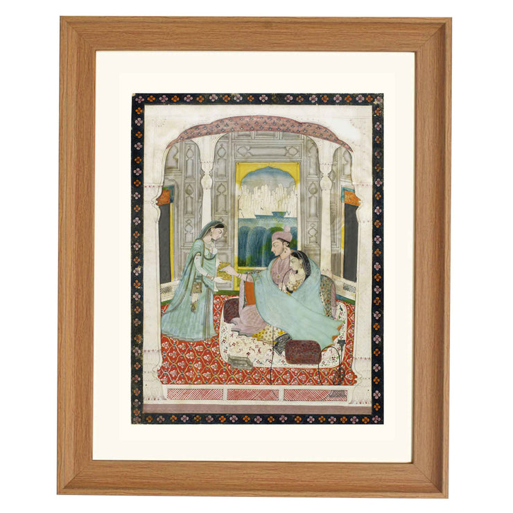 Regal couple in palace art print
