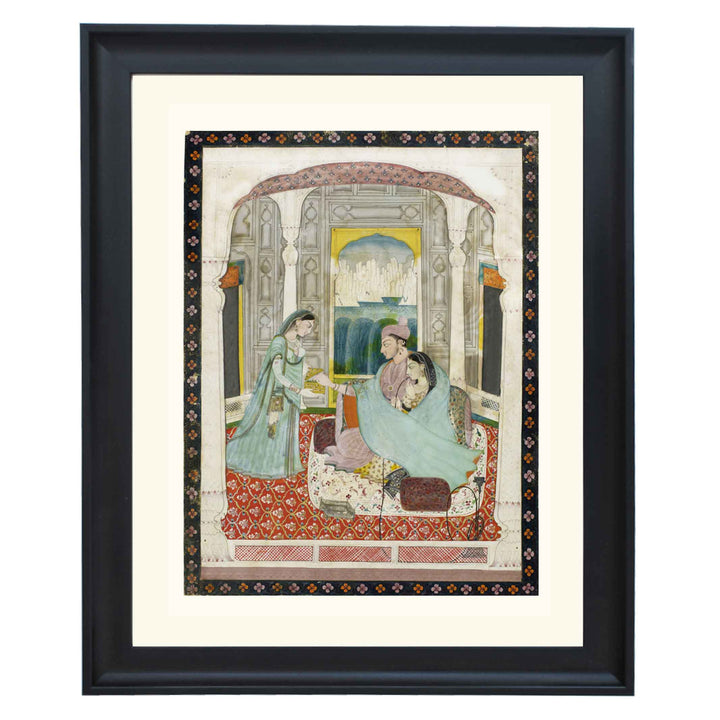 Regal couple in palace art print