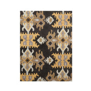 BLACK ABSTRACT HAND TUFTED CARPET
