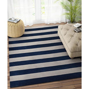 Blue And White Stripes Carpet
