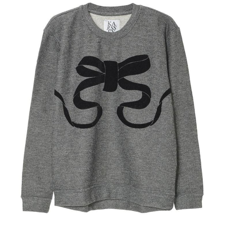 BOW - LUREX SWEAT WITH FLOCK PRINT