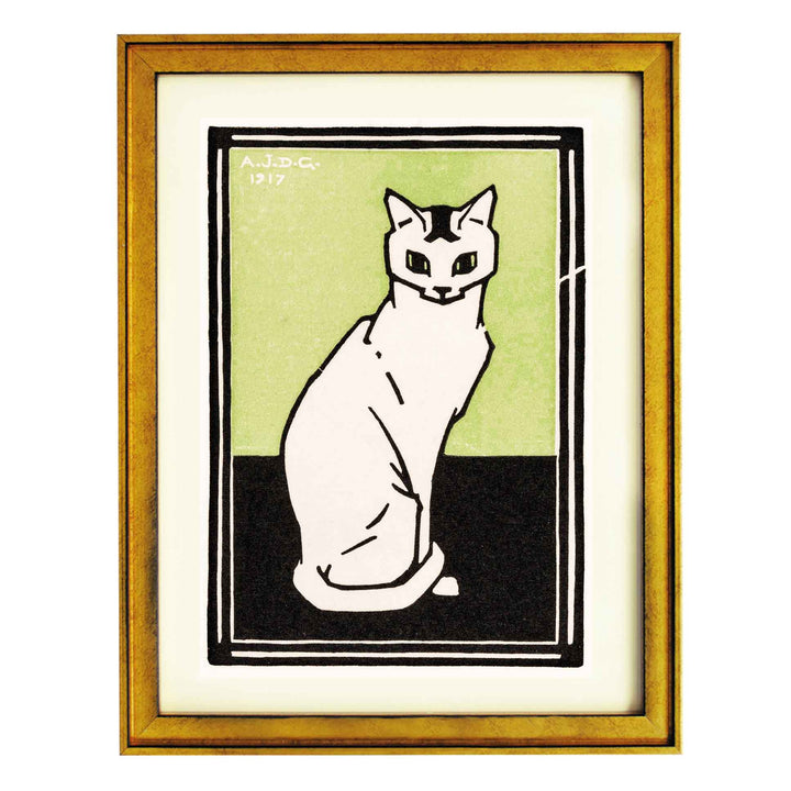 Sitting cat By Julie De Graag ART PRINT