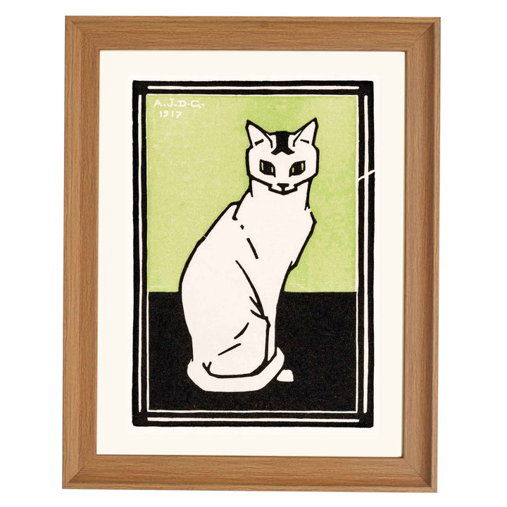 Sitting cat By Julie De Graag ART PRINT