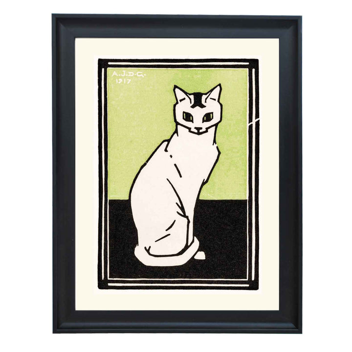 Sitting cat By Julie De Graag ART PRINT