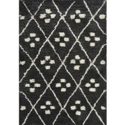 Charcoal White Tribal Carpet