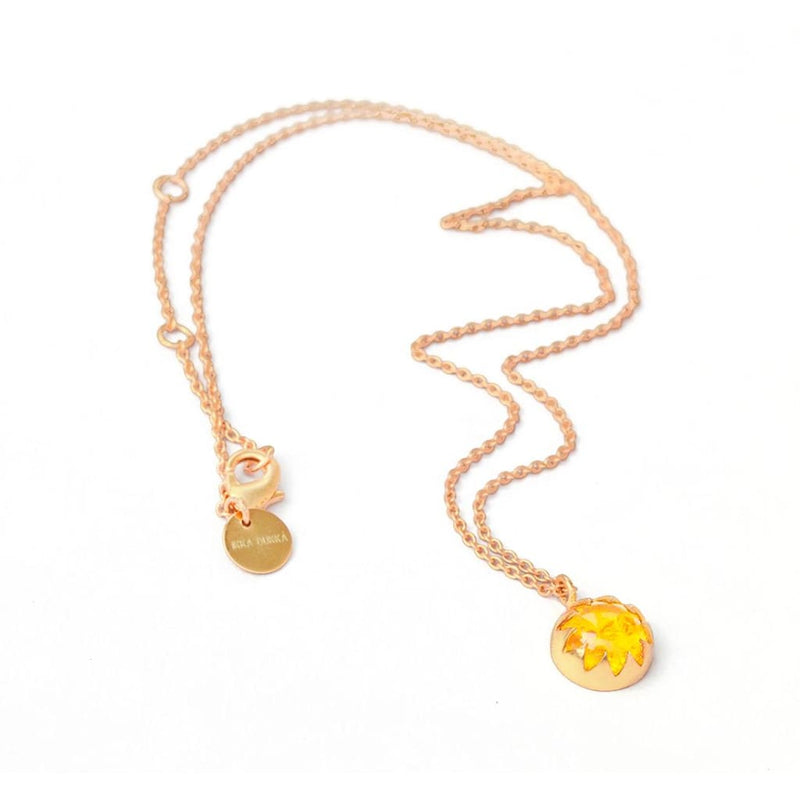 CULTURED AMBER CABACHON STONE PENDANT