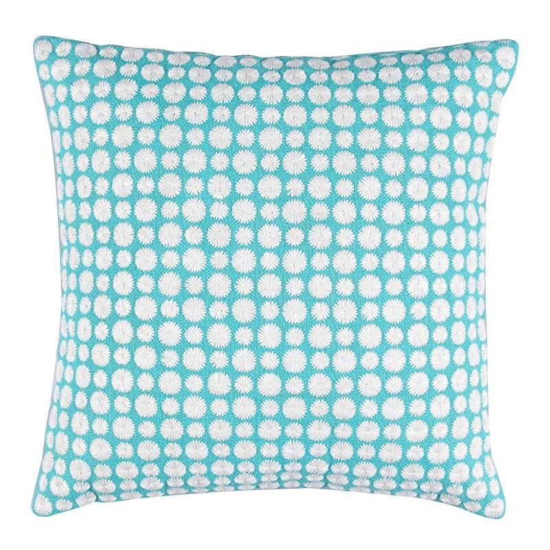 DAISY CUSHION COVER - TURQUOISE