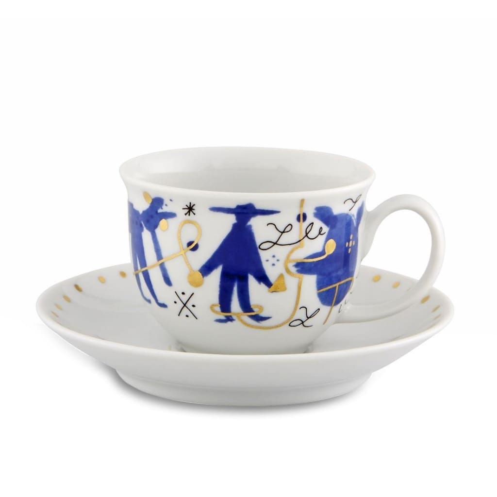 FOLKIFUNKI Coffee cup & saucer (SET OF 4)