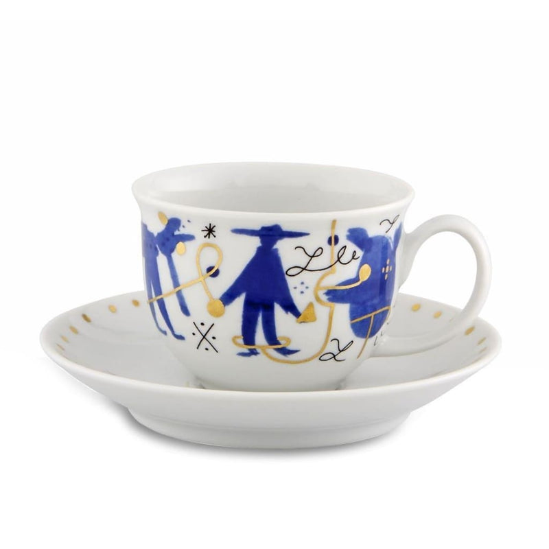 FOLKIFUNKI Coffee cup & saucer (SET OF 4)