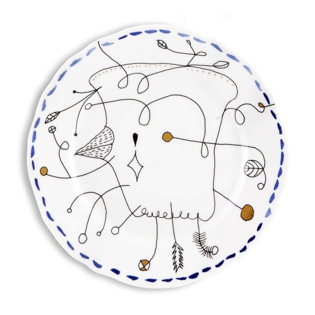 FOLKIFUNKI Dessert Plate Tavares (SET OF 4)