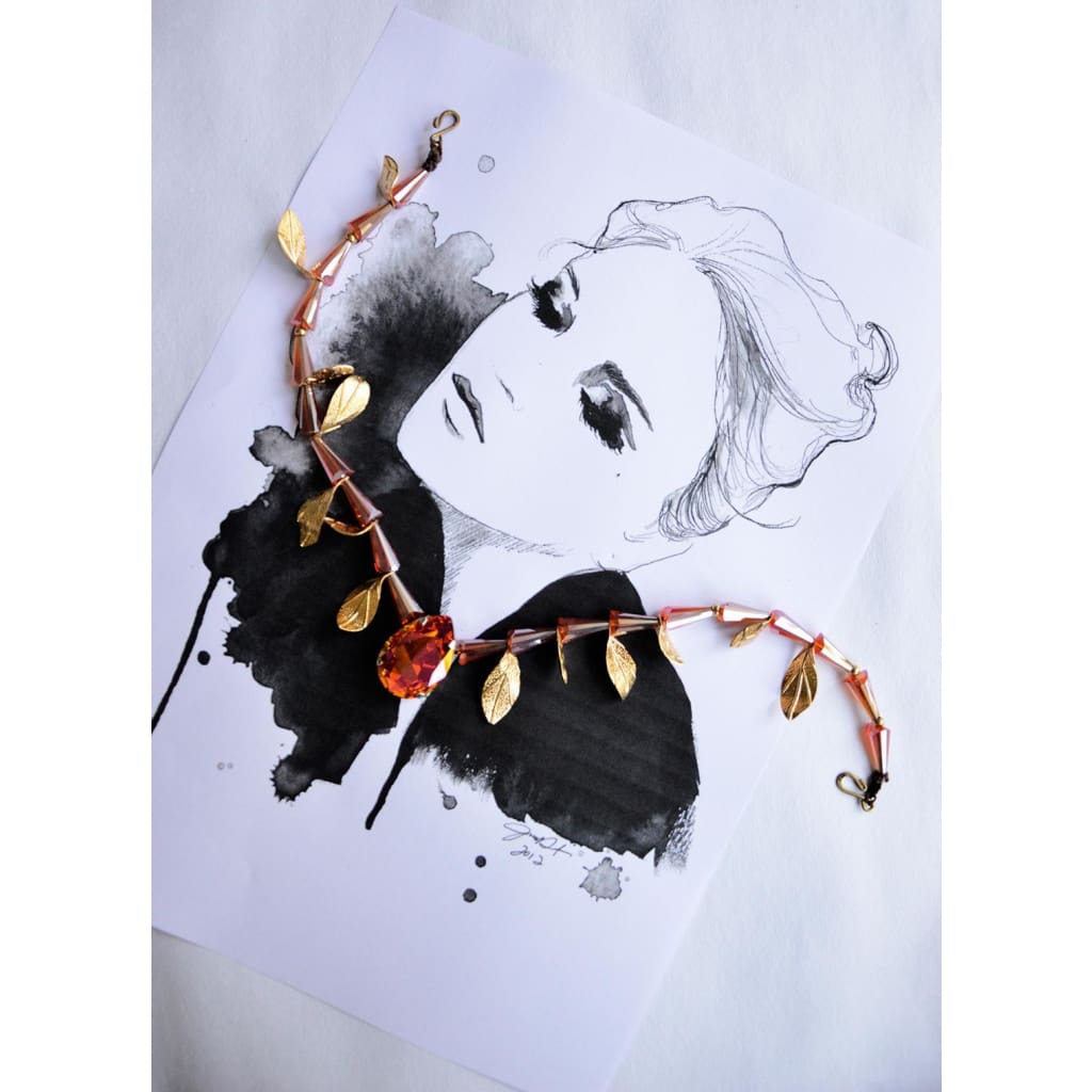 Gulmohar Autumn necklace