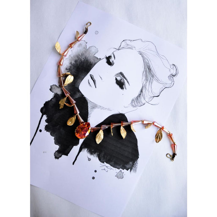 Gulmohar Autumn necklace