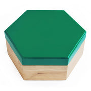 Hexagonal Dark Green Trinket Box - TRINKET BOX
