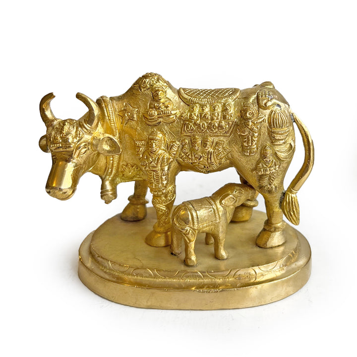 Brass Cow & Calf Artefact