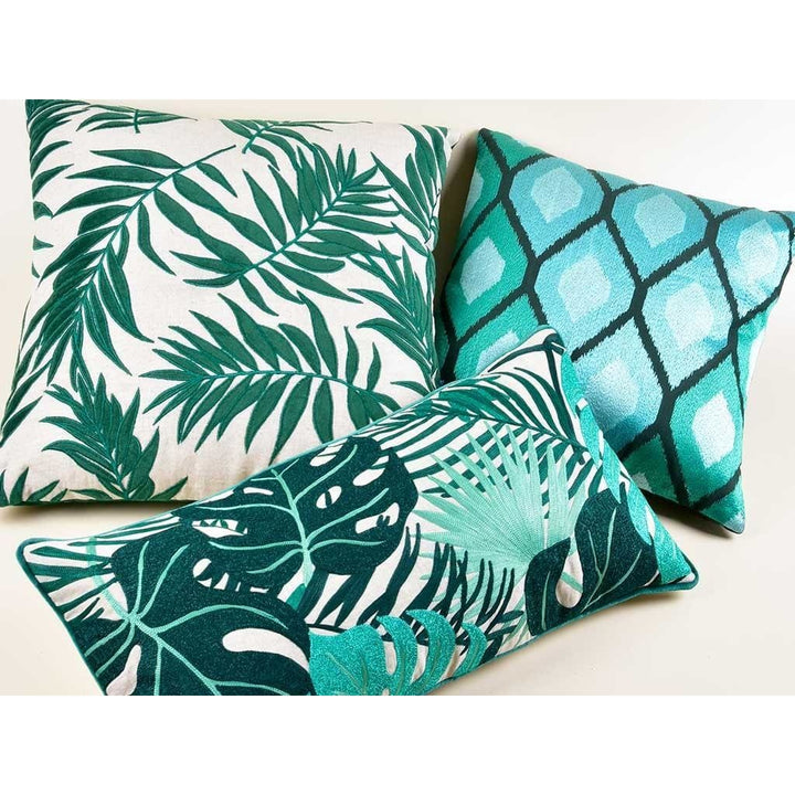 KHIVA CUSHION COVER - GREEN TURQUOISE