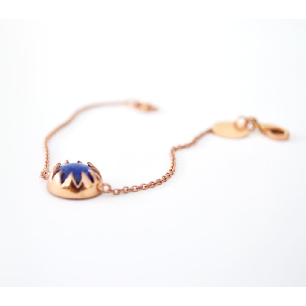 LAPIS CABOCHON STONE BRACELET
