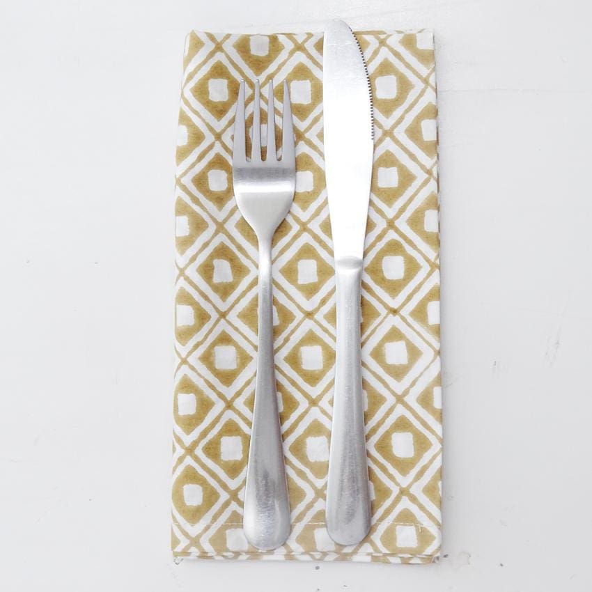 MARNIE MUSTARD DIAMOND NAPKIN