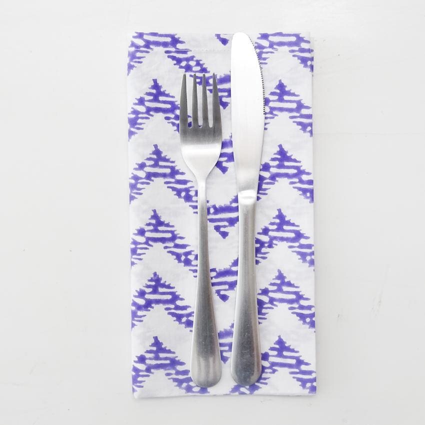 MARNIE PURPLE CHEVRON NAPKIN