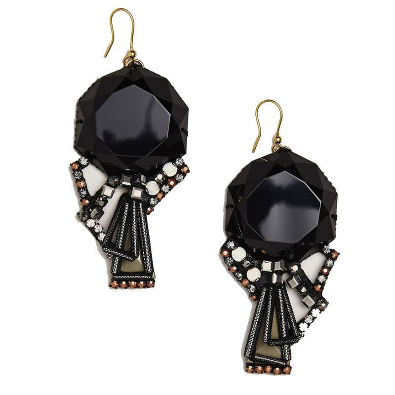 NOCTURNE AYA BLACK EARRINGS