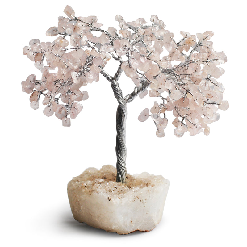 Love & Peace Rose Quartz Gemstone Tree