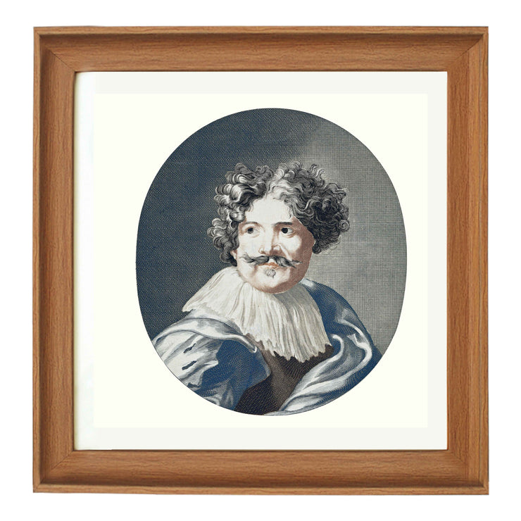 Portrait of painter Simon de Vos by Johan Teyle art print