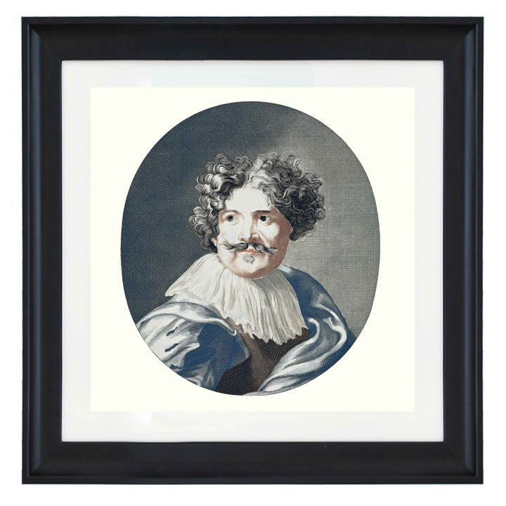 Portrait of painter Simon de Vos by Johan Teyle art print