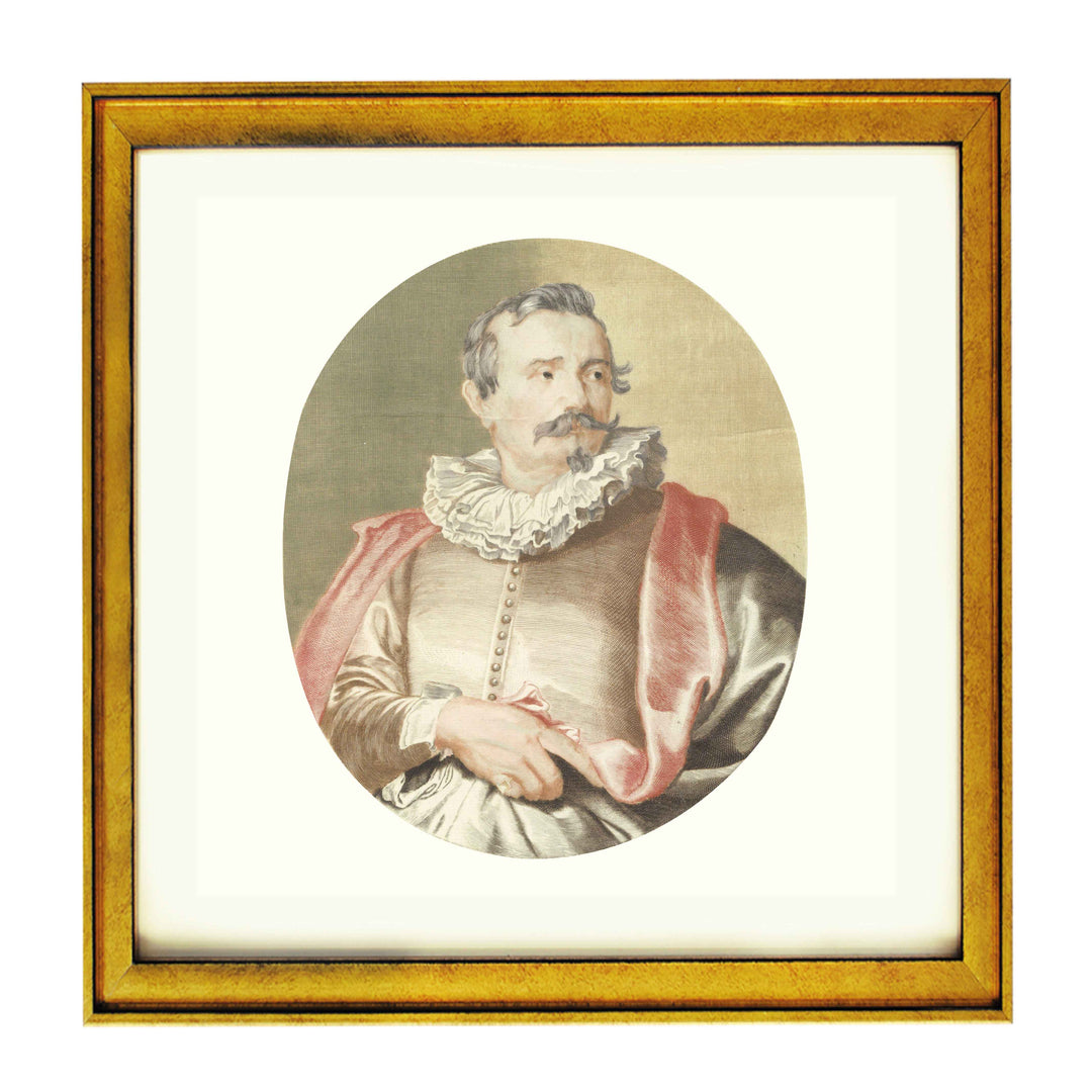 Portrait of the painter Adriaen van Stalbemt by Johan Teyle art print