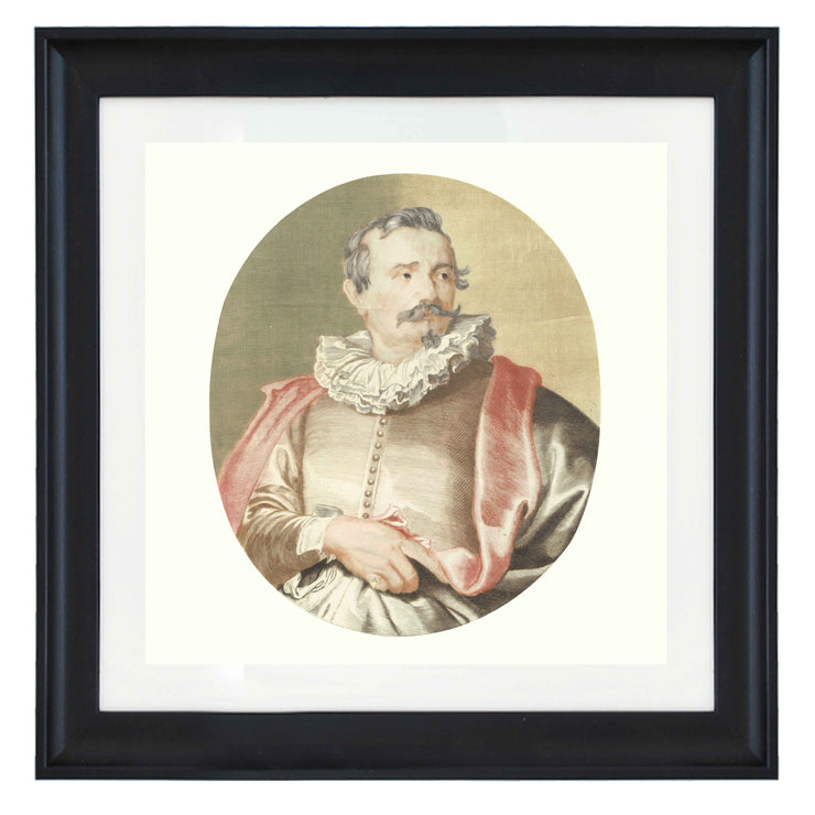 Portrait of the painter Adriaen van Stalbemt by Johan Teyle art print