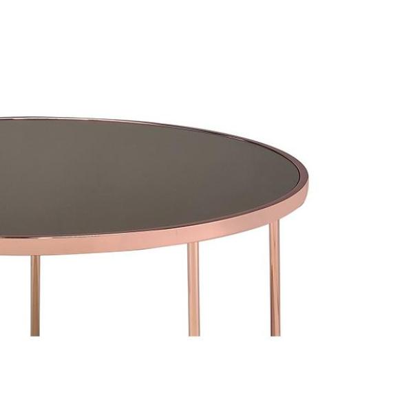 Bronze Glass and Rose Gold Coffee Table